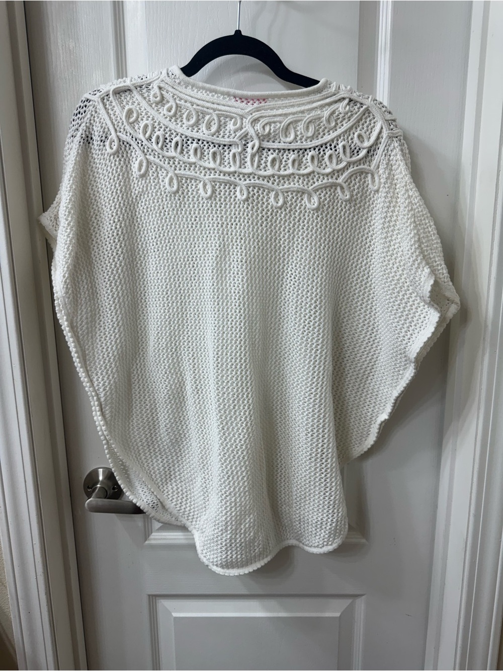Lilly Pulitzer Cream Crochet Tassel Tie Short-Sleeve Tunic - Picture 3 of 4